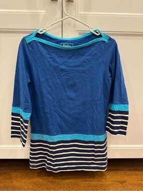 Hatley Blue Stripe Women's 3/4 Sleeve Top